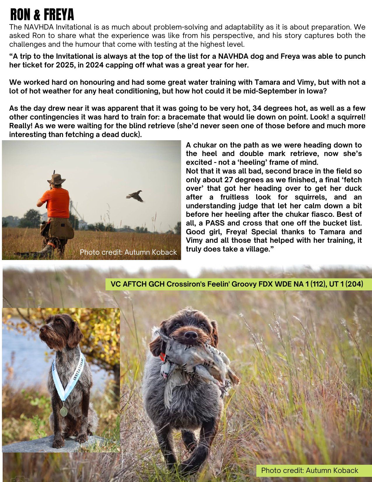 sixth page of prairie vista 2025 newsletter