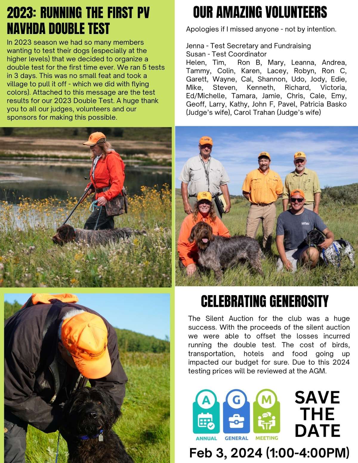 third page of prairie vista newsletter